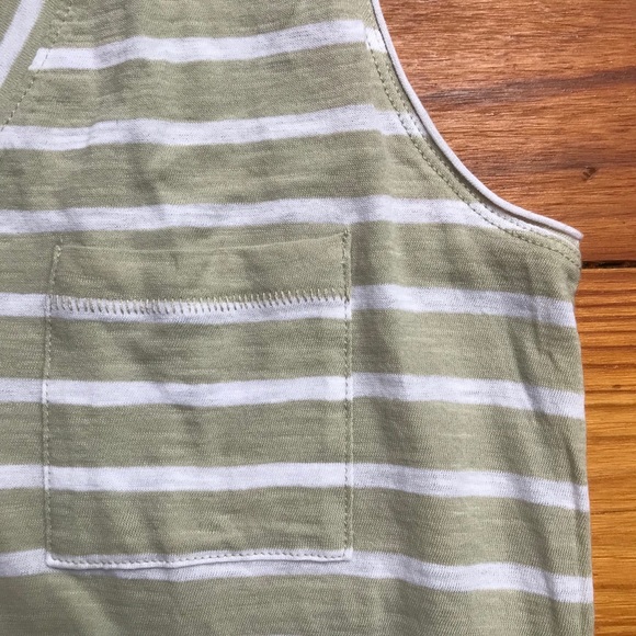 Madewell Green White Striped Tank Top, NWOT, S - Picture 8 of 11